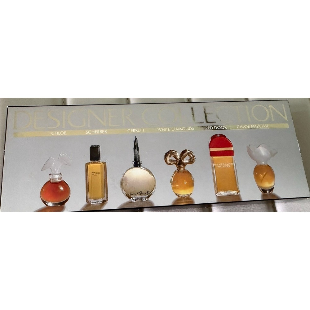Vtg Mini Perfumes Gift Set 6pcs, Chloe, Scherrer,Red Door, White Diamonds & More